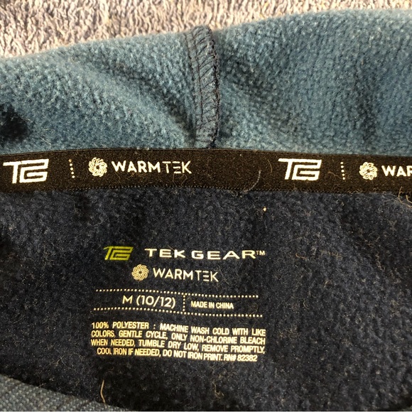 Kohl’s Tek Gear youth Warm Tek Blue hoodie with baseball on front M 10–12 - Picture 3 of 3